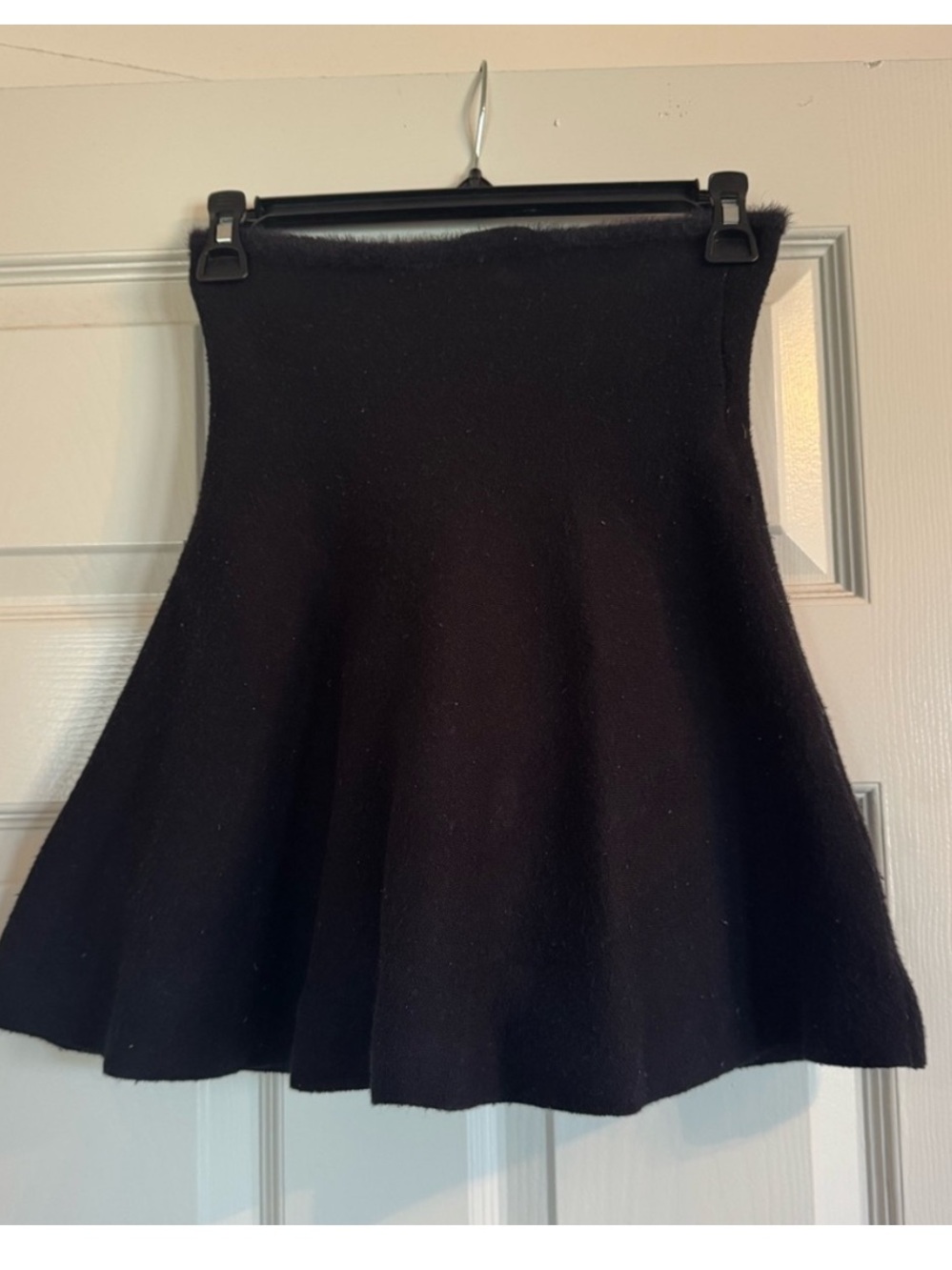 Zara Black Flared Knit Skirt